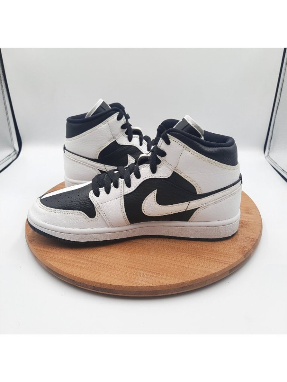Nike Air Jordan 1 Mid SE Split Homage Womens Size 9 Shoes Black White Sneakers - Picture 6 of 10
